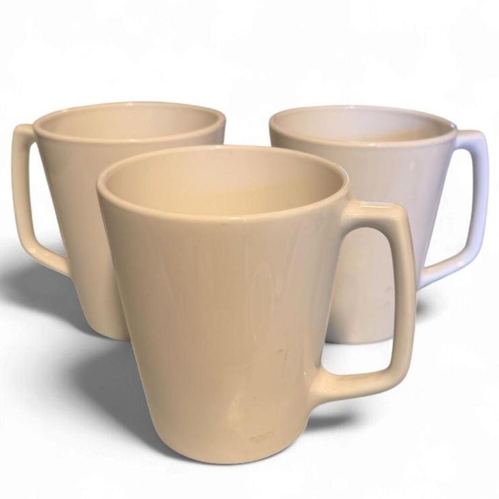 Vintage Centura by Corning white coffee mugs